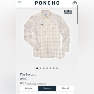 Poncho “The Socorro” Western Pearl Snap
